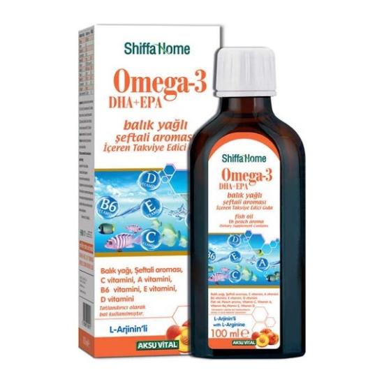 Shiffa Home Omega-3 EPA+DHA Balık Yağı Şeftali Aromalı